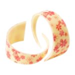 Spirale cu flori roz, 4 cm, 72 buc