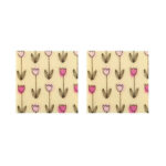 Minitablete din ciocolată albă cu lalele, 3.5x3.5 cm, 216buc