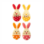 Decorațiuni ouă cu iepuraș, 3.8x1.8 cm, 200 buc