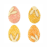 Decorațiuni ouă cu iepurași, 4.5x3.2 cm, 120 buc